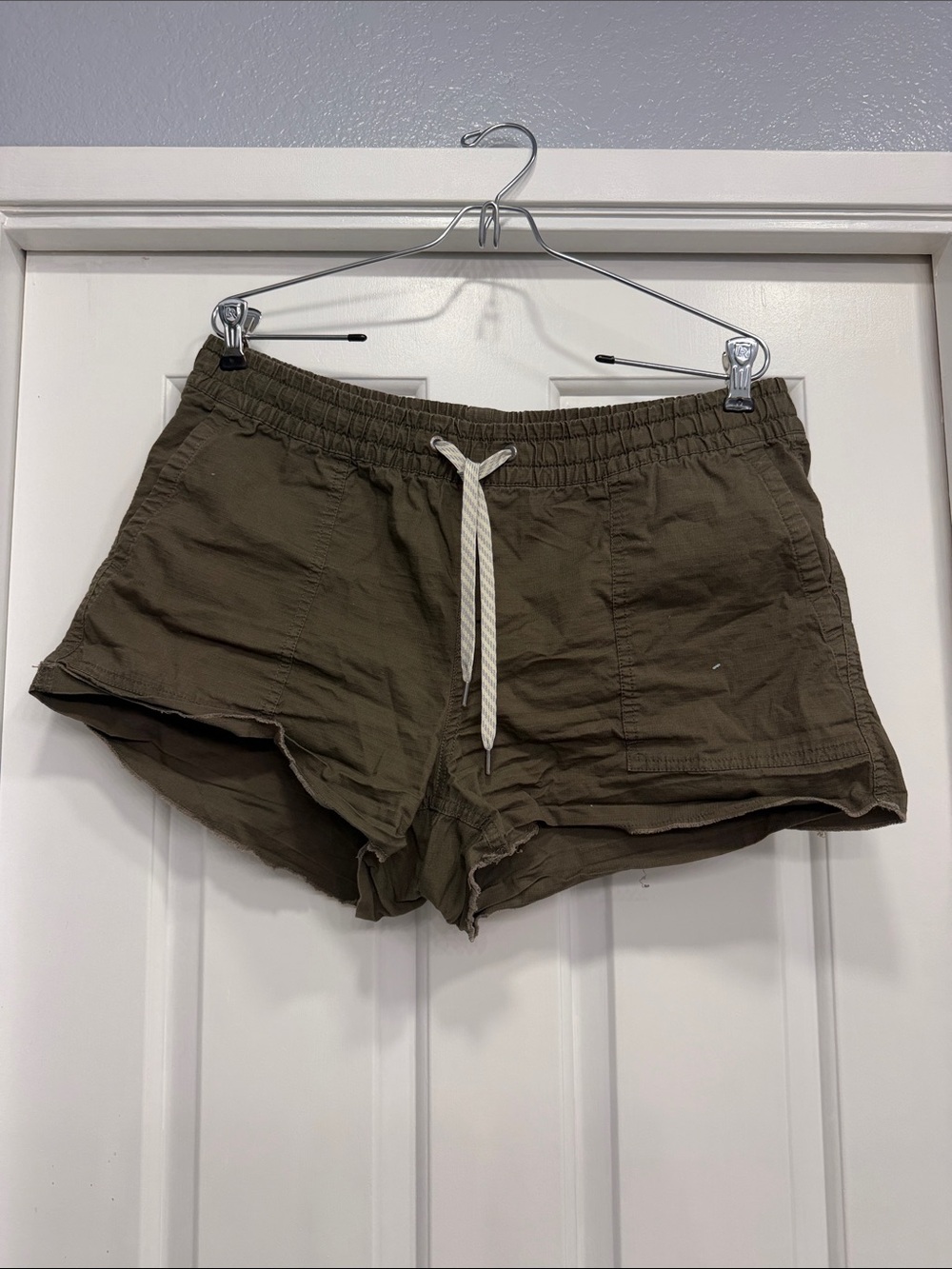 Olive Green Viori Women's Drawstring Shorts